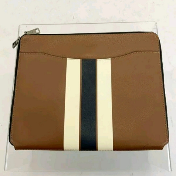 Coach Designer zip tablet Varsity Leather Tech Folder portfolio organizer Case - Picture 1 of 4